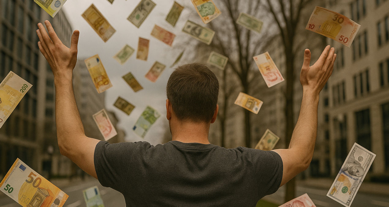 binlerce banknotu havaya sacti YJ7RXh3t